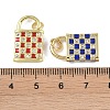 Brass Micro Pave Cubic Zirconia Pendants KK-P266-13G-3