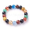 Natural Agate Beads Stretch Bracelets BJEW-F380-01-C13-2