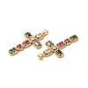 Rack Plating Eco-Friendly Brass Micro Pave Cubic Zirconia Pendants X-KK-A177-05G-3