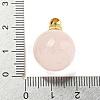 Natural Rose Quartz Perfume Bottle Pendants G-K338-22G-02-3