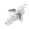 Glass Pearl Pendants PALLOY-JF02711-02-3