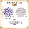 4Pcs Brass Micro Pave Cubic Zirconia Buttons DIY-FG0007-82A-2