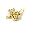 Brass Micro Pave Cubic Zirconia Charms KK-M283-27D-01-2