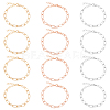 Alloy Paperclip Chain Bracelets BJEW-NB0001-02-RS-1