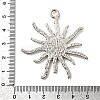 Tibetan Style Alloy Sun Pendant Cabochon Settings TIBEP-Q043-079-RS-3