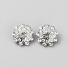 1-Hole Alloy Shank Buttons BUTT-WH0001-08-1
