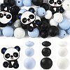 40Pcs 10 Styles Silicone Beads SIL-FS0001-27A-1