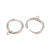316 Stainless Steel Huggie Hoop Earring Findings EJEW-B158-01E-P-2