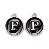 Platinum Plated Alloy Charms ENAM-S118-02P-P-1