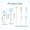6Pcs 6 Styles Star Iron & Plastic Snap Hair Clips PHAR-CP0001-28-2