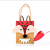 DIY Rectangle with Fox Pattern Kraft Paper Bag Making Set DIY-F079-06-1