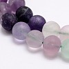 Natural Fluorite Bead Strands G-A163-06-6mm-3