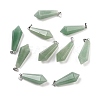 Natural Green Aventurine Pointed Pendants G-I314-02P-24-1