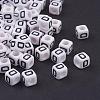 Acrylic Horizontal Hole Letter Beads PL37C9308-D-1