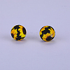 Printed Round Silicone Focal Beads SI-JX0056A-37-1