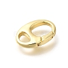 Rack Plating Oval Brass Spring Gate Rings KK-Z086-53G-05-2