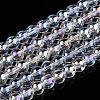 Electroplate Transparent Glass Beads Strands GLAA-T032-T4mm-AB13-1