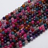Natural Agate Round Beads Strand X-G-L084-6mm-09-1