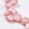 Natural Baroque Pearl Keshi Pearl Beads Strands BSHE-P026-32-7