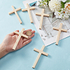 6Pcs Wooden Cross Wall Decoration AJEW-GO0002-23B-3
