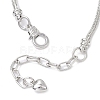 3 Pcs 3 Styles Alloy Snake Chain Charms Bracelets BJEW-JB11448-5