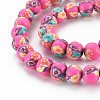 Handmade Polymer Clay Beads Strands CLAY-N008-055-09-3