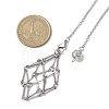 304 Stainless Steel Chain Macrame Pouch Empty Stone Holder Dowsing Pendulums HJEW-JM02327-03-2