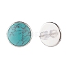 Gemstone Dome/Half Round Stud Earrings for Women EJEW-JE04801-7