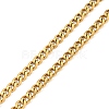 PVD Vacuum Plating 201 Stainless Steel Curb Chain Necklaces NJEW-Q336-09A-G-2