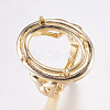 Adjustable Brass Finger Ring Components KK-G330-11G-3
