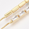 Adjustable Brass Cubic Zirconia Slider Bracelets BJEW-S142-01A-G-3