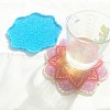 Flower DIY Food Grade Silicone Coaster Molds PW-WG12389-01-3