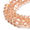 Opaque Solid Color Electroplate Glass Beads Strands X1-GLAA-F029-P4mm-A06-3