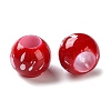 Spray Painted ABS Plastic European Beads KY-G033-01B-04-2