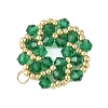 Imitate Austrian Crystal Bicone Glass Beaded Pendants PALLOY-MZ01394-01-2