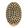 Rack Plating Brass Micro Pave Cubic Zirconia Charms KK-G513-74A-01G-1