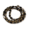 Electroplate Transparent Glass Beads Strands EGLA-Q127-A01-01G-2
