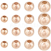 40Pcs 4 Styles Round 925 Sterling Silver Spacer Beads STER-BBC0009-10-1