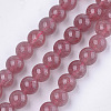 Natural Strawberry Quartz Beads Strands G-S333-8mm-018-1