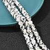 Handmade Flower Printed Porcelain Ceramic Beads Strands PORC-M006-8mm-02-5