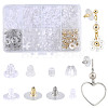 SUNNYCLUE 320Pcs 8 Style Plastic & 304 Stainless Steel & Silicone Ear Nuts FIND-SC0004-81-1