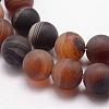 Natural Striped Agate/Banded Agate Bead Strands G-K166-12-12mm-04-3