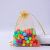 Rectangle Organza Drawstring Bags CON-PW0001-054B-12-1