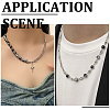 2Strands Crackle Glass Beads Strands GLAA-LT0001-01A-4