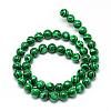 Synthetic Malachite Beads Strands G-T053-8mm-05-2