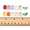 40Pcs 2 Styles Transparent Glass Beads GLAA-FP0001-26-2