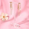Brass Chains Tassel Earrings EJEW-TA00271-3