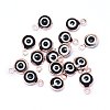 Handmade Evil Eye Lampwork Charms KK-F764-13RG-01-2