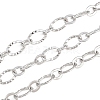 304 Stainless Steel Textured Oval Link Chains CHS-P028-11P-1