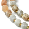 Natural Multi-Moonstone Beads Strands G-Q010-A04-01-4